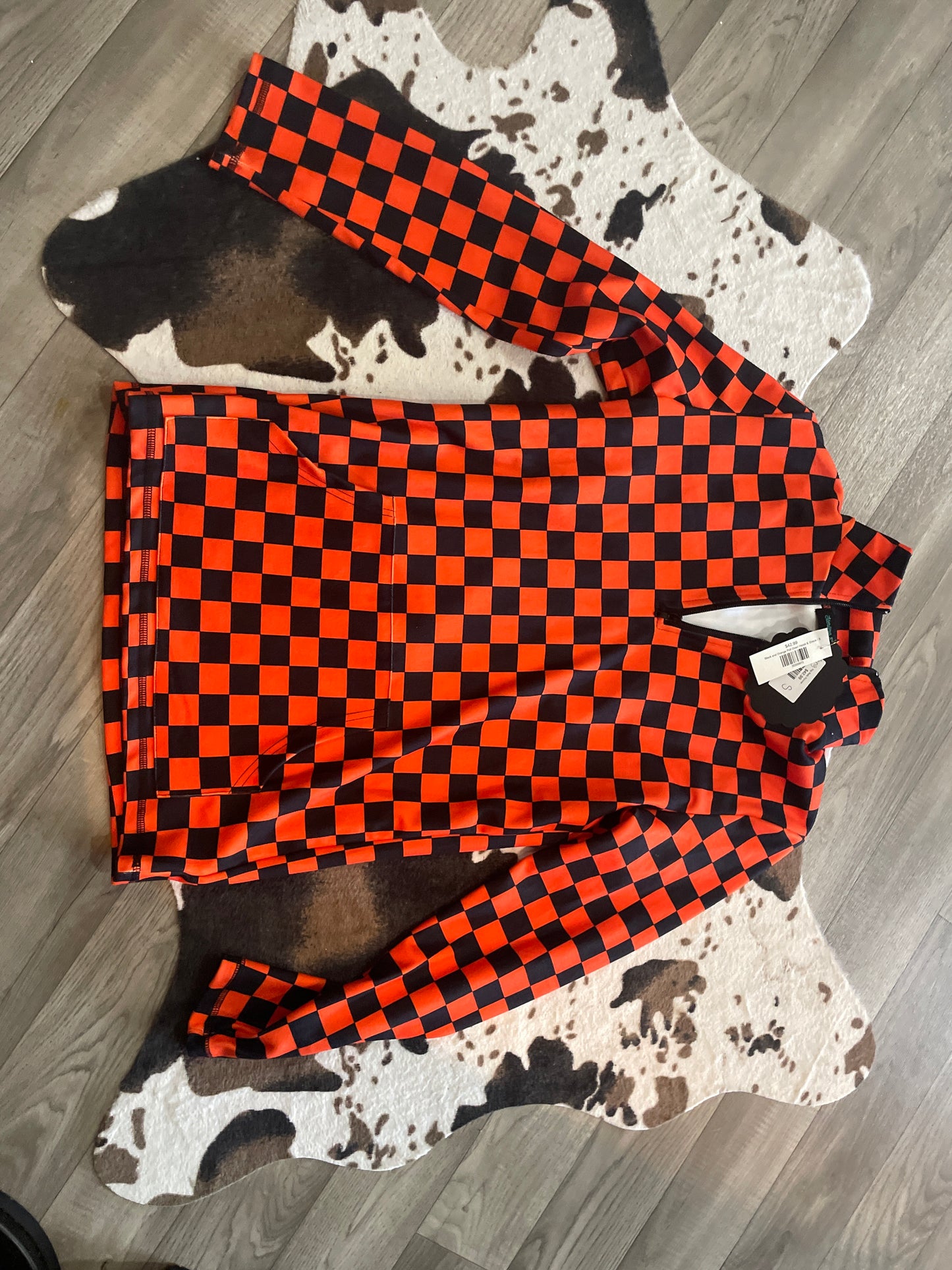 Black and Orange Pull Over/ Hazel & Grace