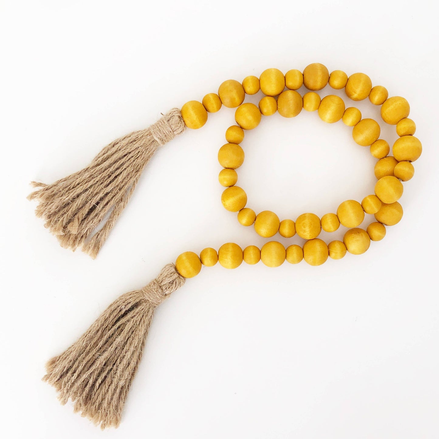 Wood Bead Garlands - Multiple color options alternate Lg/Sm
