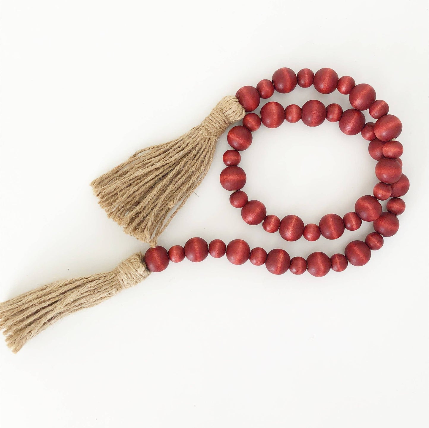 Wood Bead Garlands - Multiple color options alternate Lg/Sm