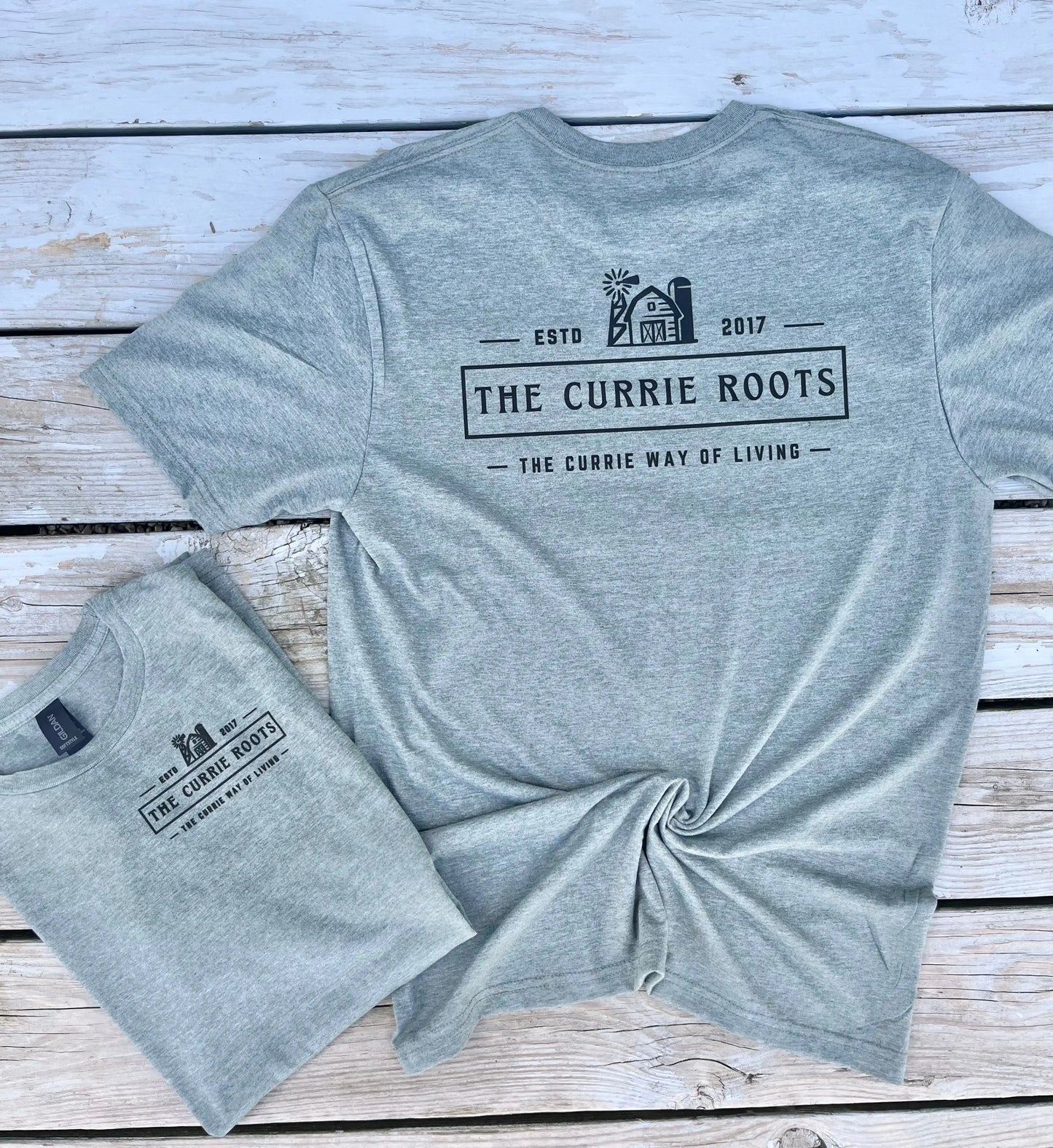 The Currie Roots Logo Shirts
