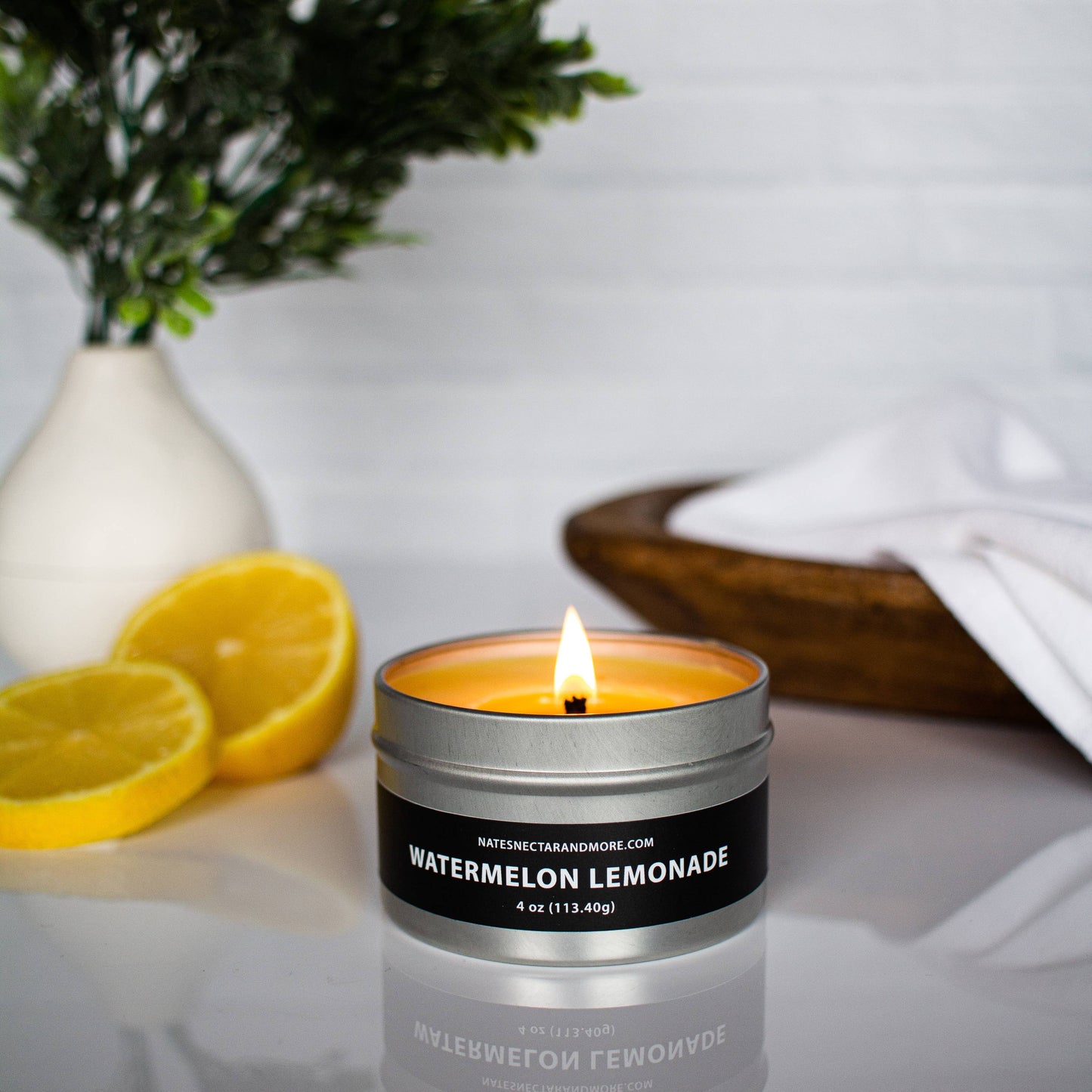 Watermelon Lemonade Beeswax Candle