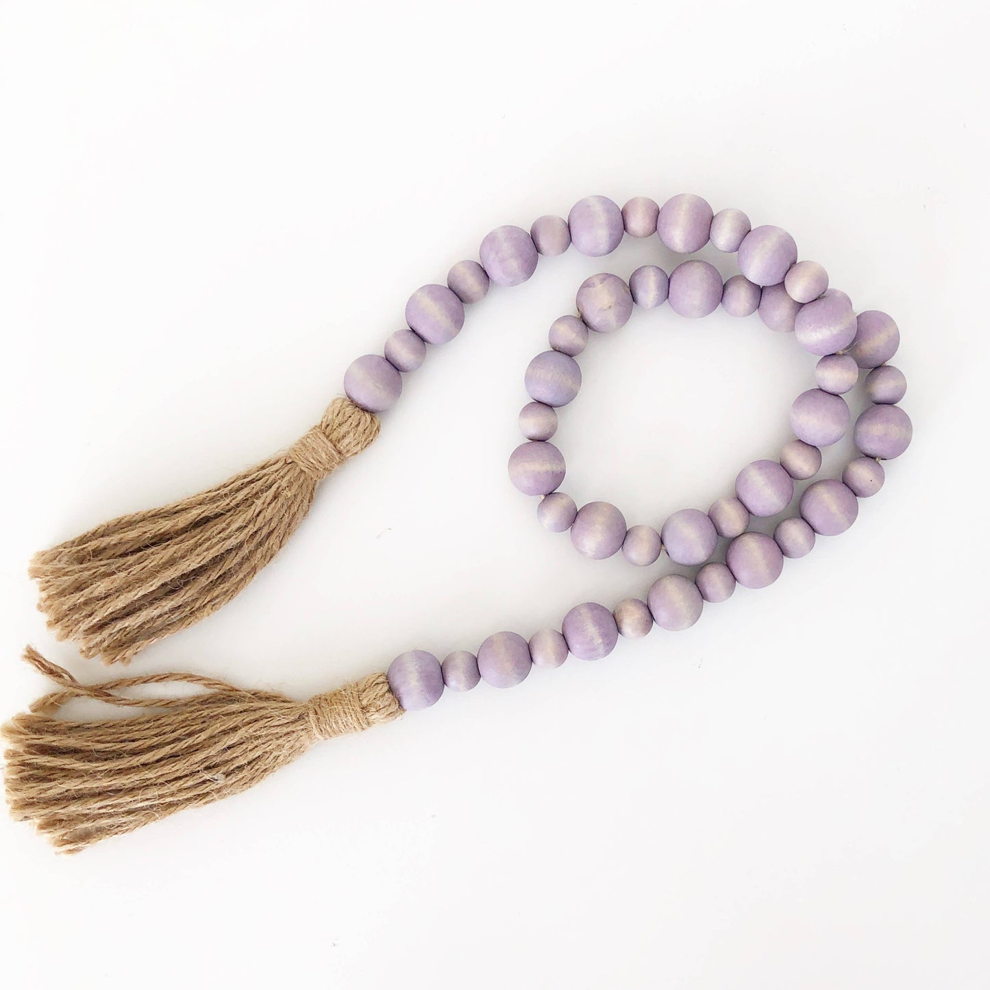 Wood Bead Garlands - Multiple color options alternate Lg/Sm