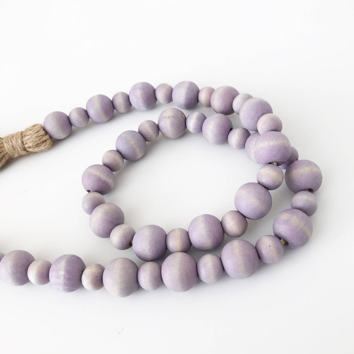 Wood Bead Garlands - Multiple color options alternate Lg/Sm