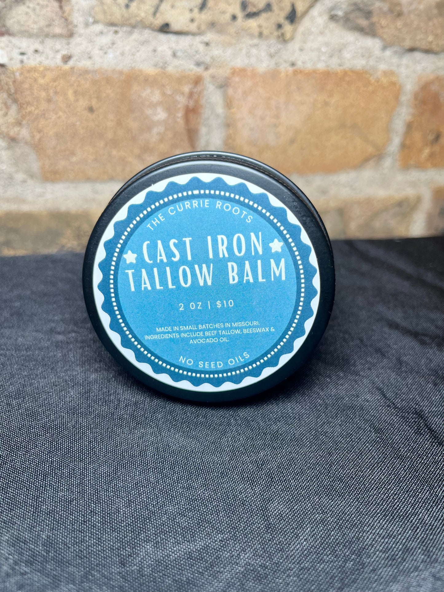 Cast Iron Tallow Balm | No Seed Oils | 2 oz | Seasoning for Cast Iron