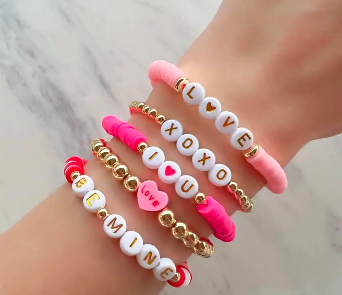 Beaded Polymer Clay Bracelets
