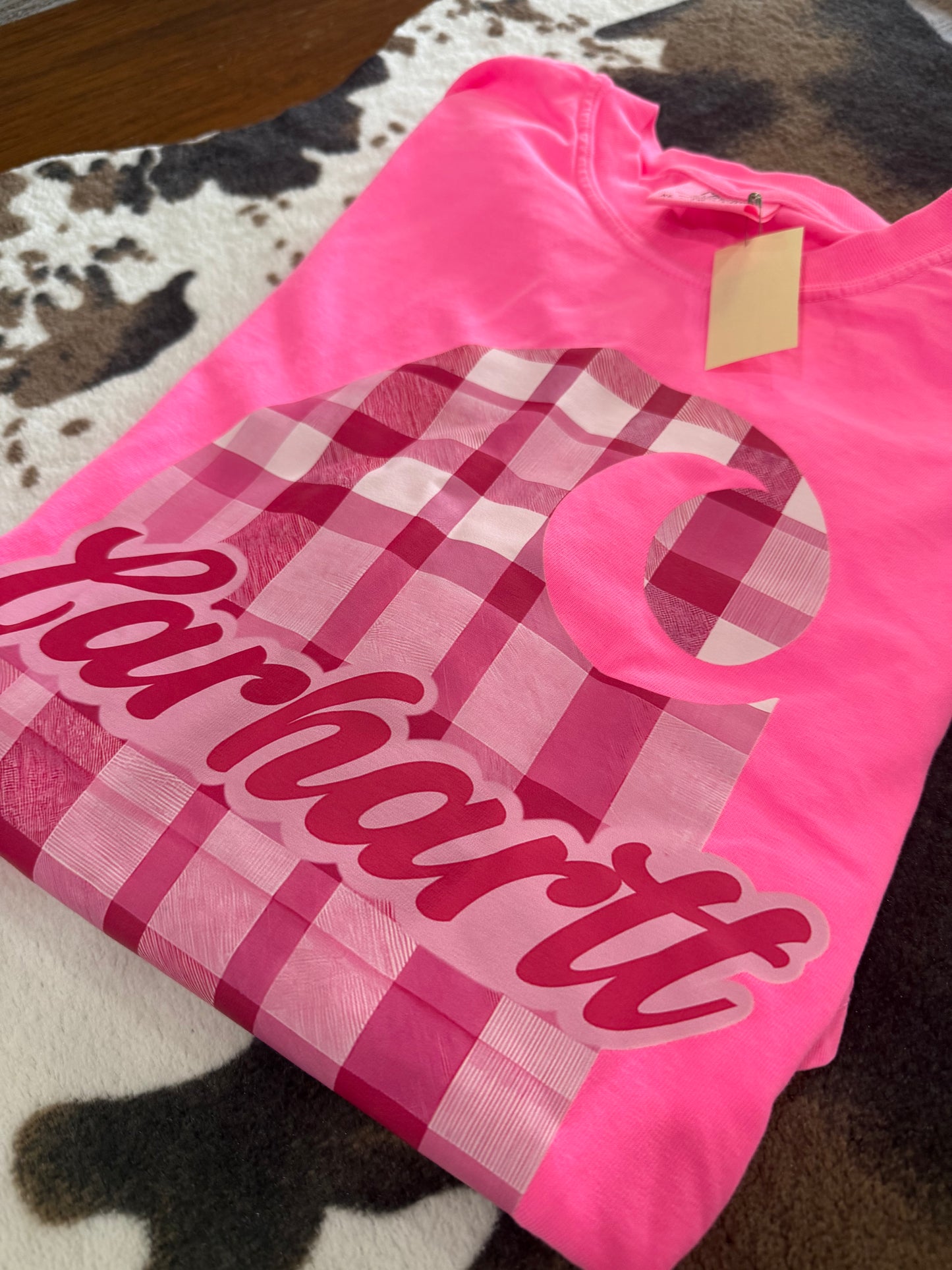 Carhartt T-Shirt | Pink Plaid | Sweet Baby Cakes Custom Tees