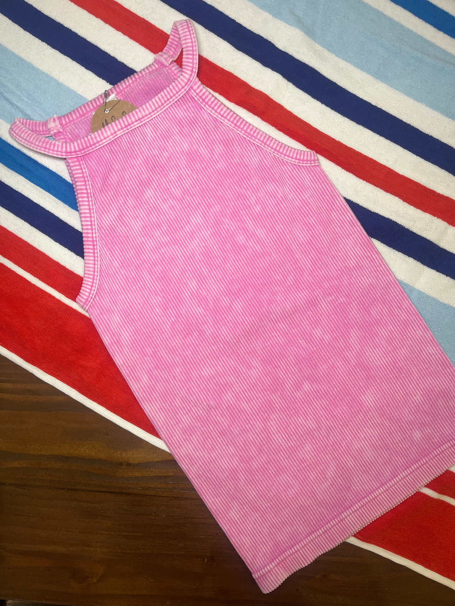 Ribbed Crop Tops | Pink