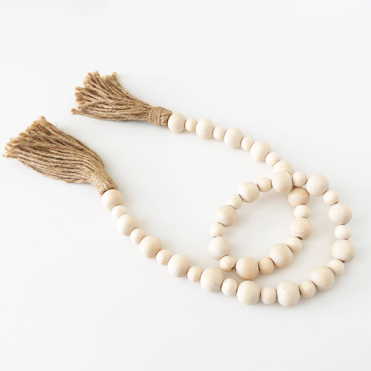 Wood Bead Garlands - Multiple color options alternate Lg/Sm