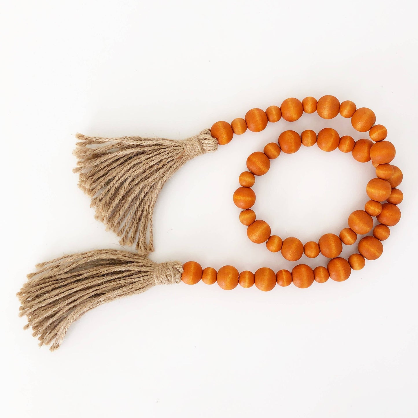 Wood Bead Garlands - Multiple color options alternate Lg/Sm