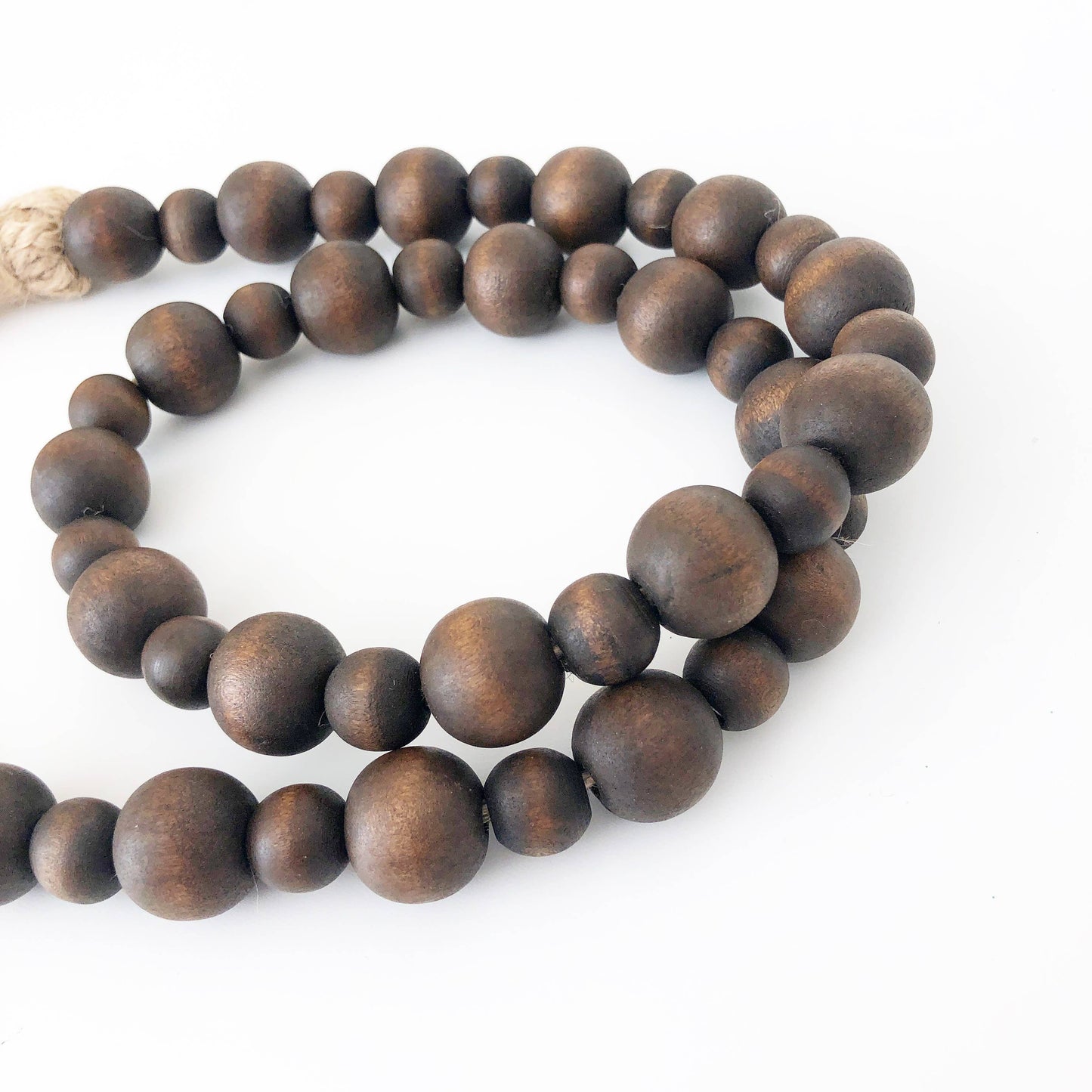 Wood Bead Garlands - Multiple color options alternate Lg/Sm