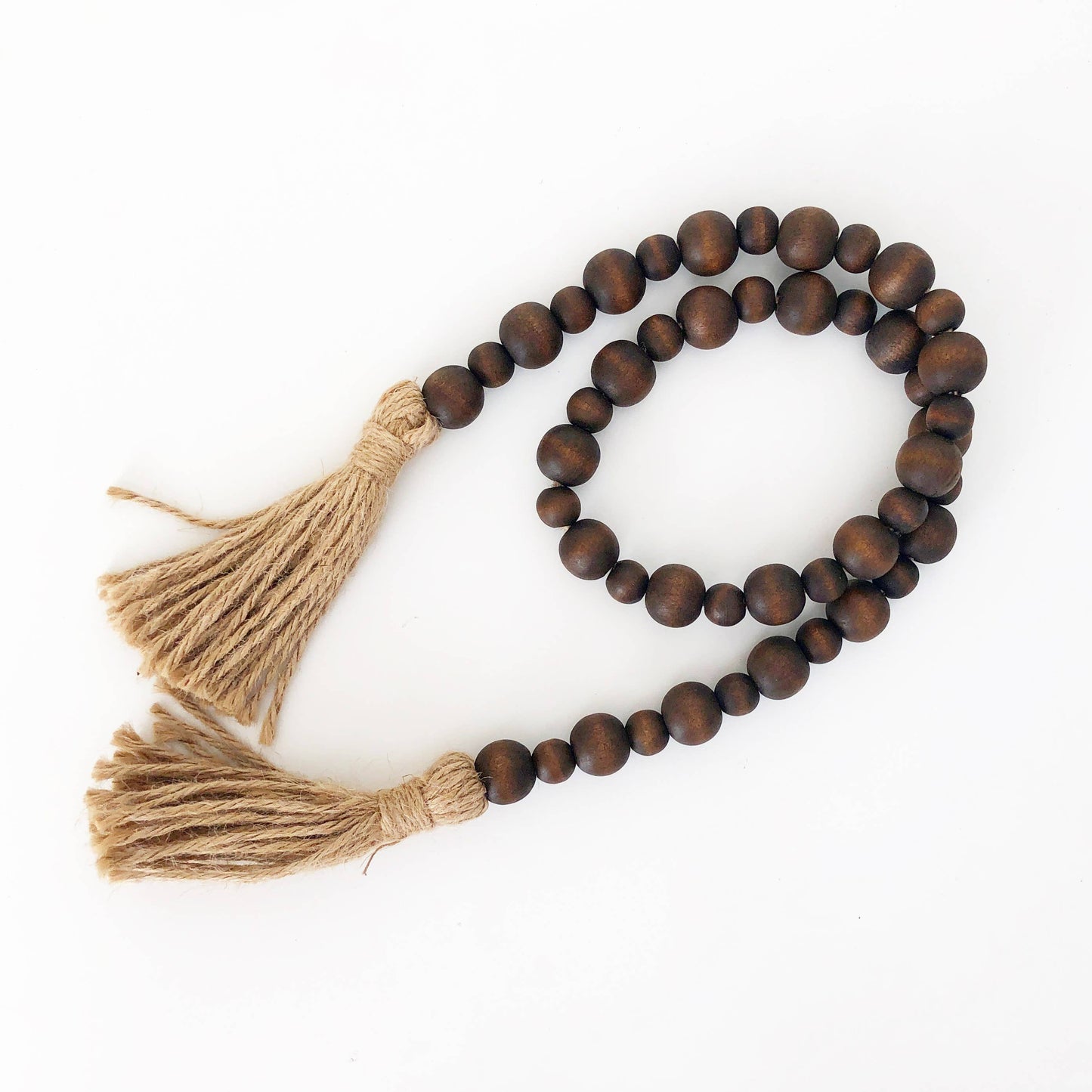 Wood Bead Garlands - Multiple color options alternate Lg/Sm
