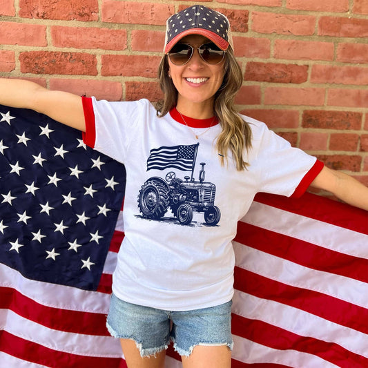 PATRIOTIC TRACTOR - Graphic Tee   