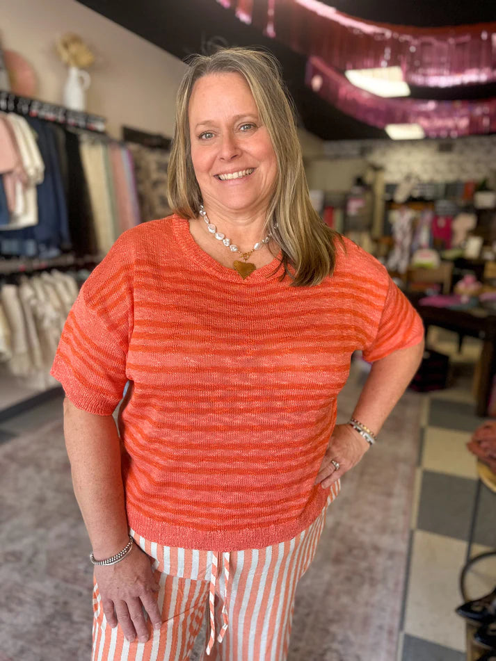 Sunset Spritz Knitted Top | Muddy Creek