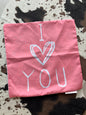 I Love You Pillow Case | Pink