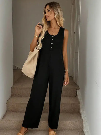 Spring Summer Casual Loose Strap Jumpsuit