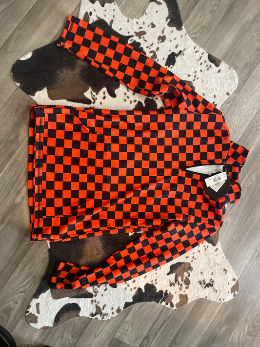 Black and Orange Pull Over/ Hazel & Grace
