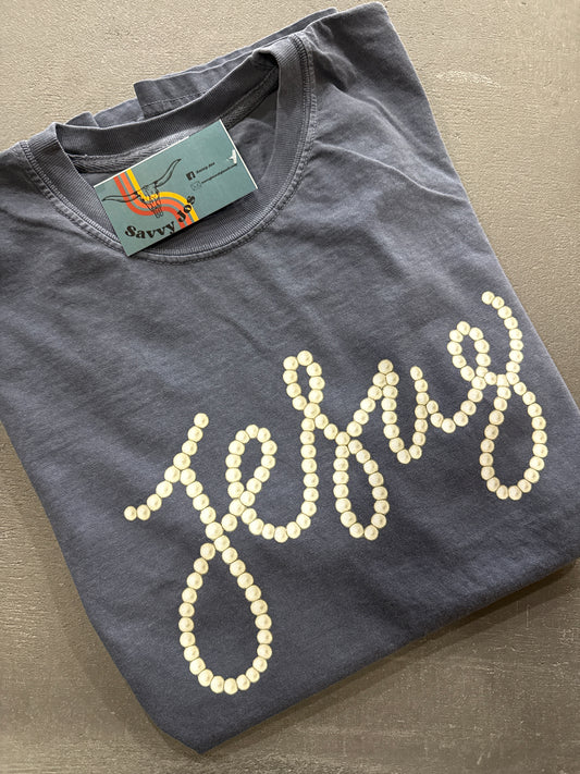 Jesus Tshirt | Blue | Savvy Jo