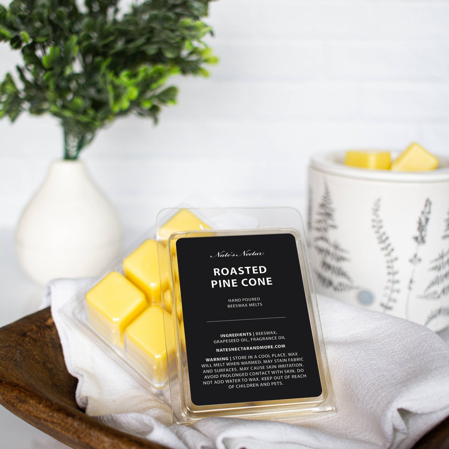 Roasted Pine Cone Beeswax Candle