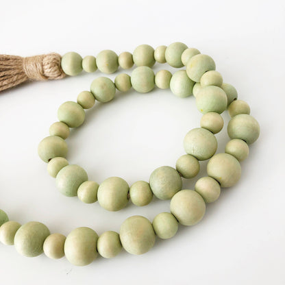 Wood Bead Garlands - Multiple color options alternate Lg/Sm