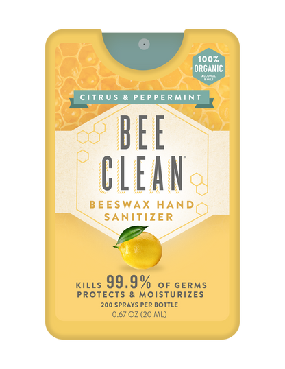 Bee Clean Organic Beeswax Hand Sanitizer - 12 pack
