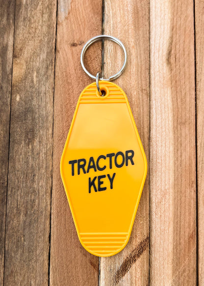 TRACTOR KEY - Gold Vintage Motel Keychains