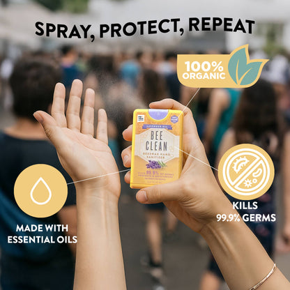 Bee Clean Organic Beeswax Hand Sanitizer - 12 pack