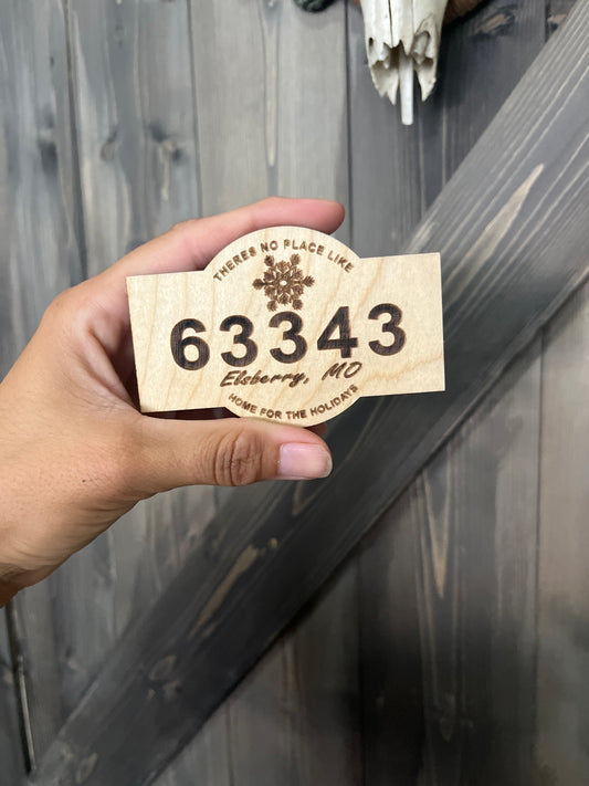 Zip Code Christmas Magnet Elsberry 63343