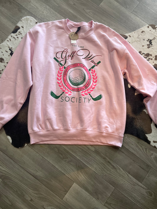 Pink Golf Wives Sweatshirt/ Hazel & Grace