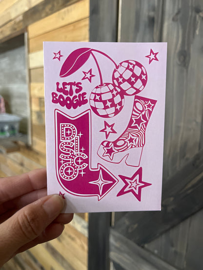 Cowgirl Themed Birthday Card