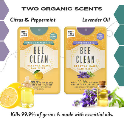 Bee Clean Organic Beeswax Hand Sanitizer - 12 pack