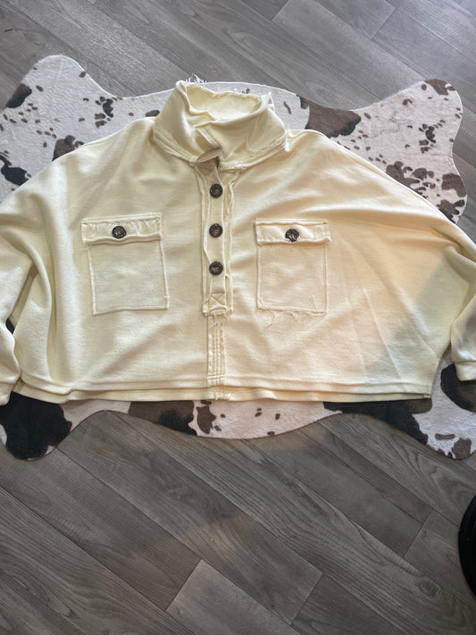Cream Cropped Sweater/ Hazel & Grace
