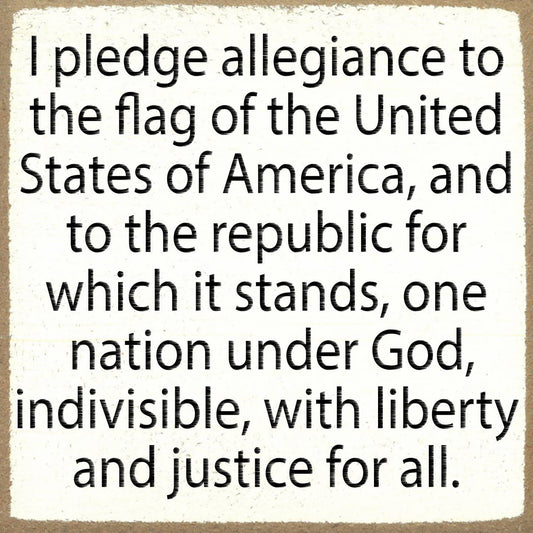 I Pledge Allegiance to the Flag | Home Decor | Wooden