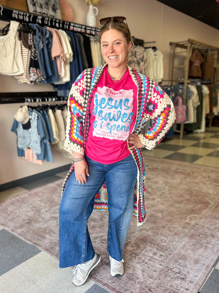 Neon Lights Crochet Cardi | One Size | Muddy Creek
