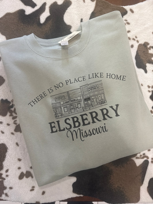 There's Is No Place Like Home Elsberry Missouri Sweatshirt | Green