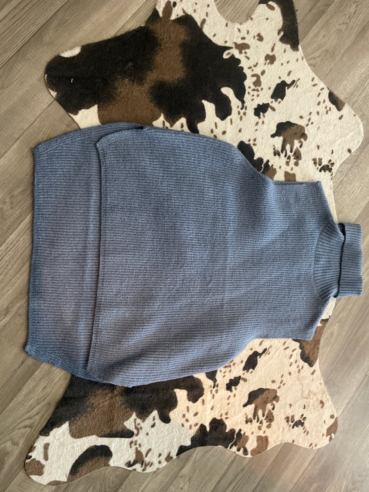 Blue Turtleneck Sweater