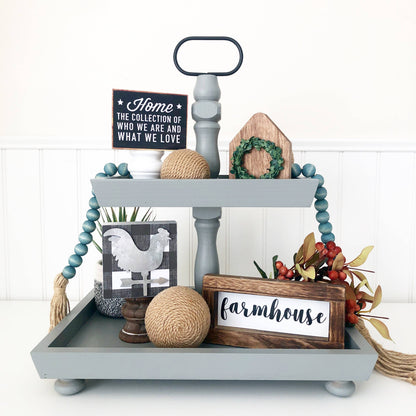 Wood Bead Garlands - Multiple color options alternate Lg/Sm