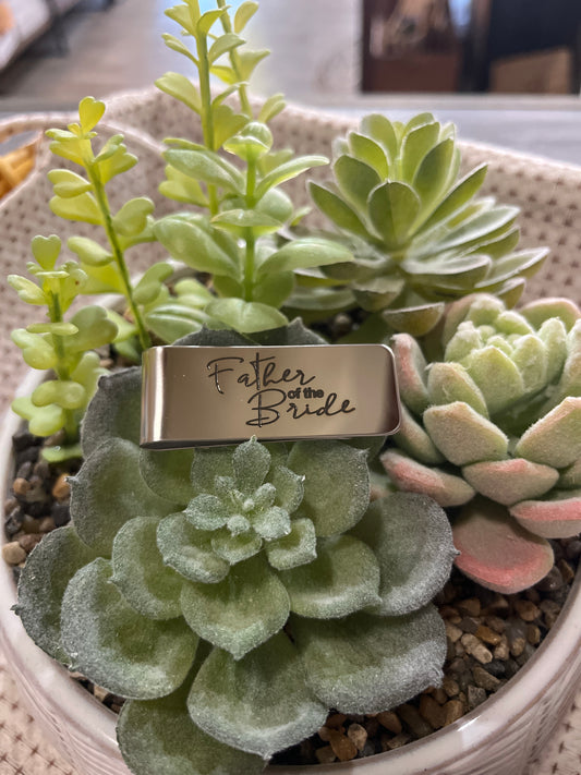 Father of the Bride Money Clip
