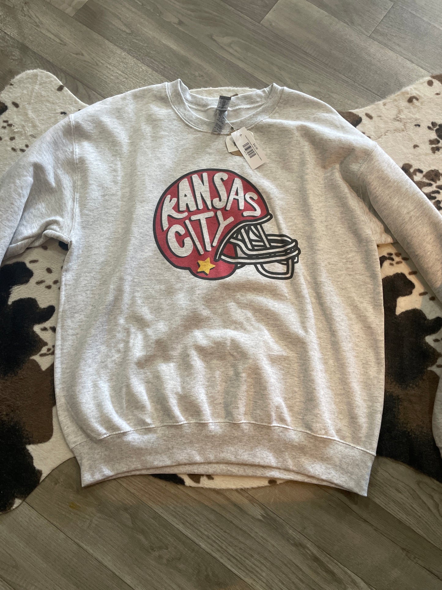 Kansas City Fb Helmet/ Hazel & Grace Sweatshirt