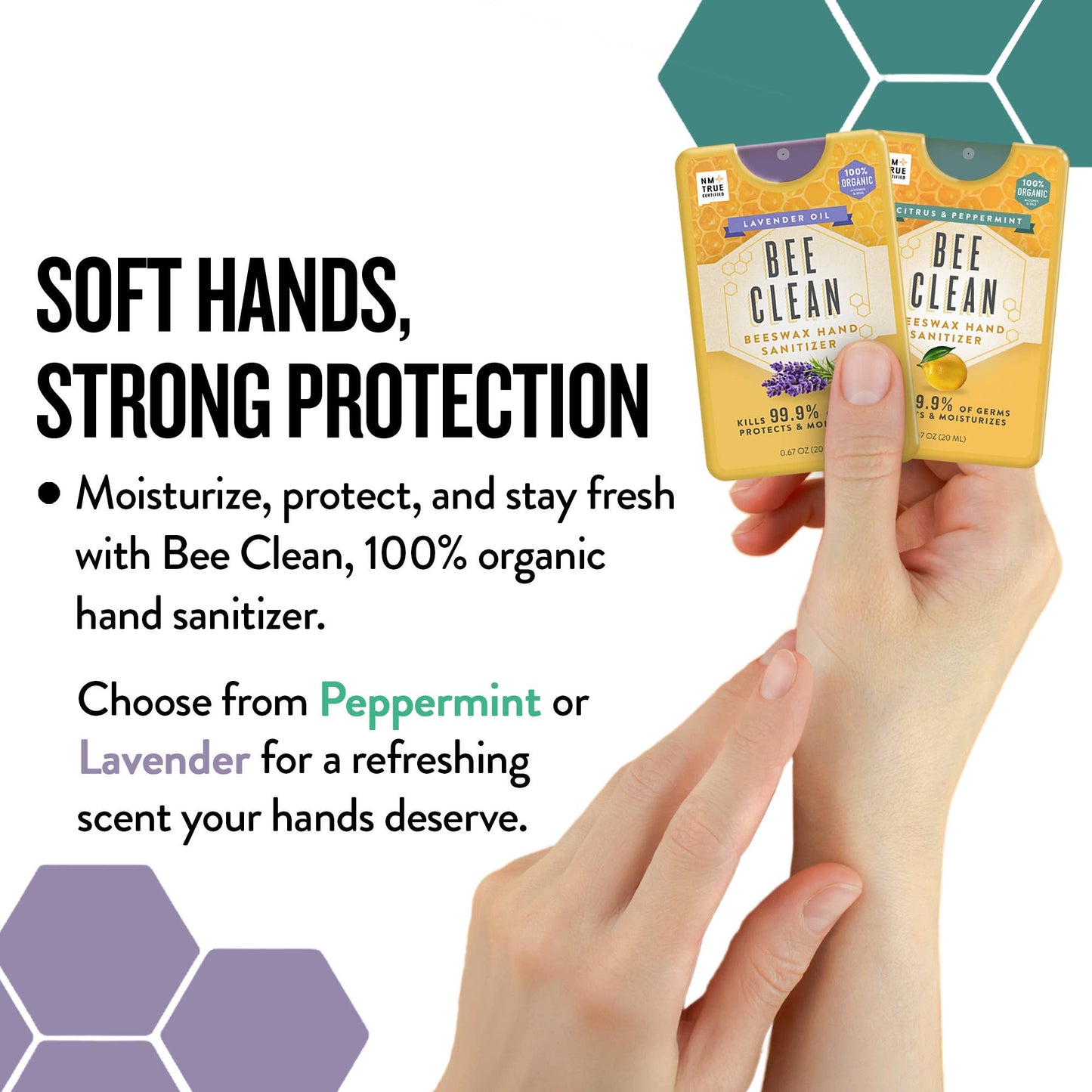 Bee Clean Organic Beeswax Hand Sanitizer - 12 pack