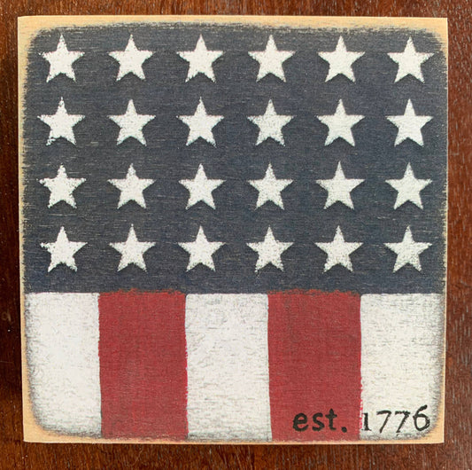 American Flag EST 1776 | Home Decor | Wooden