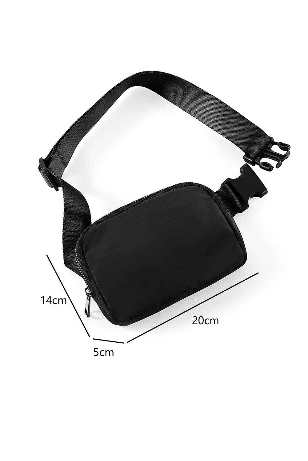 Waterproof Zipped Crossbody Chest Bag 20*5*14cm