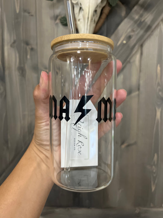 MA MA Glass Cup | Floral | Leigh Rose Design Co