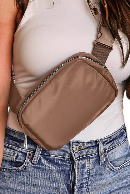 Waterproof Zipped Crossbody Chest Bag 20*5*14cm