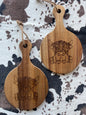 Circle Large Cheese Board/Highland Cow