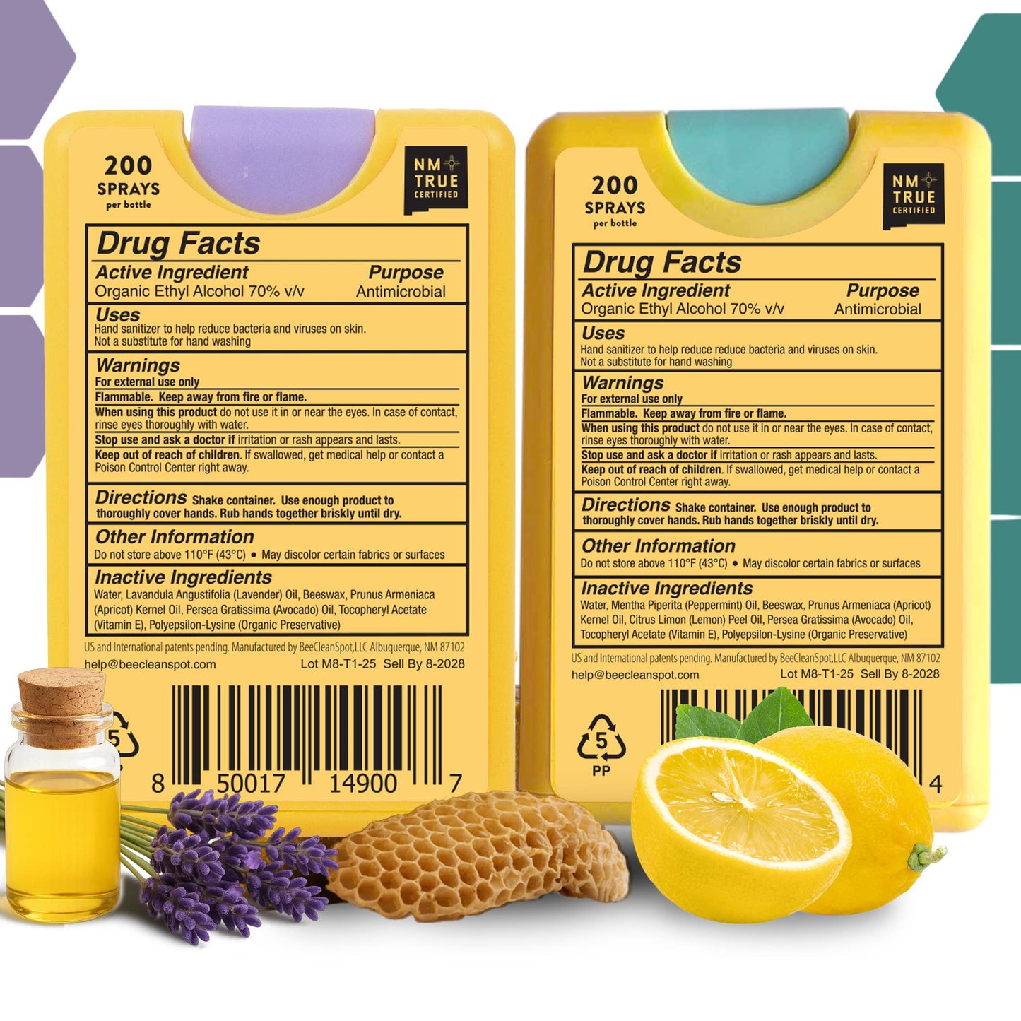 Bee Clean Organic Beeswax Hand Sanitizer - 12 pack
