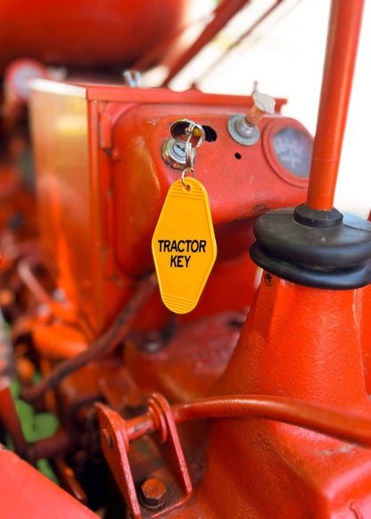 TRACTOR KEY - Gold Vintage Motel Keychains