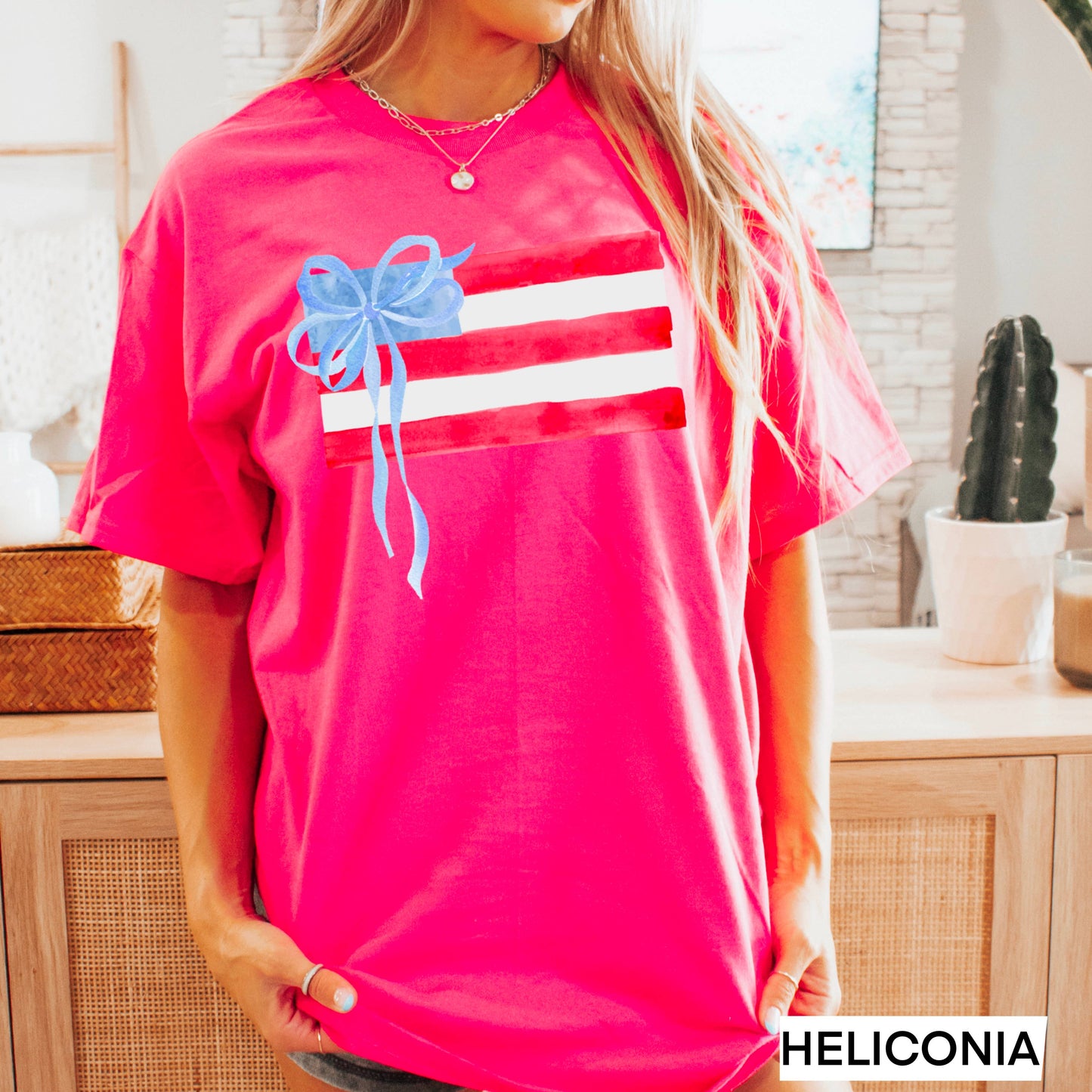 Coquette American Flag | July 4th Graphic Tee | Gildan