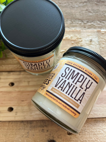Simply Vanilla Coco Beeswax Blend Candles | 7 oz