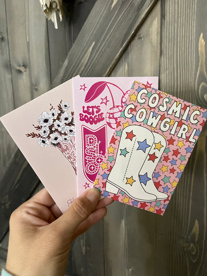 Cowgirl Themed Birthday Card