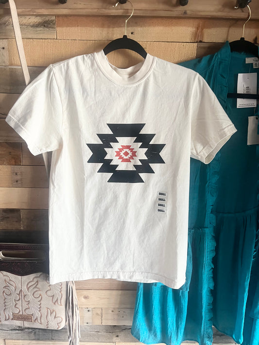 Distressed Aztec Graphic Tee